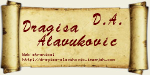 Dragiša Alavuković vizit kartica